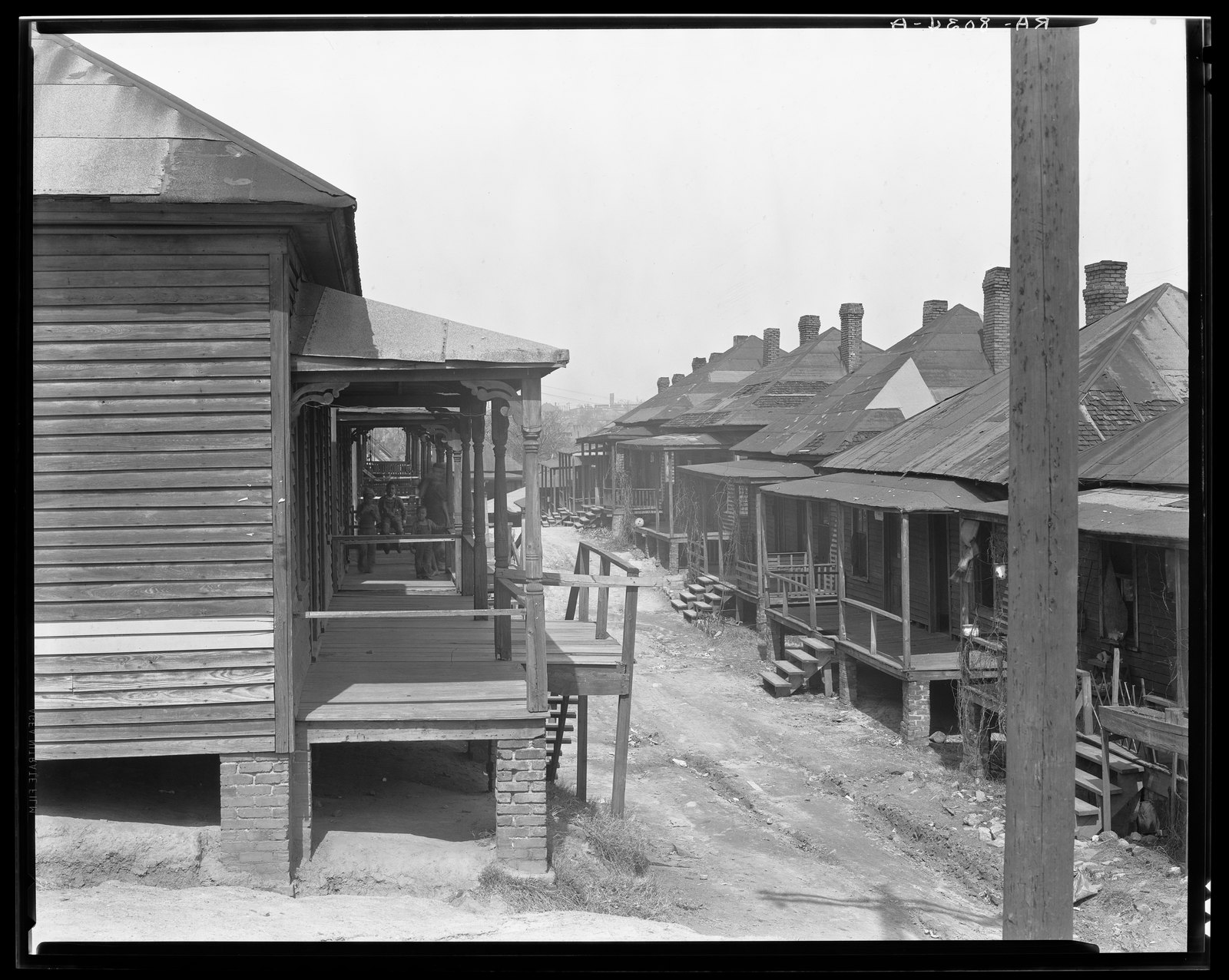 A street of wood-frame houses. Walker Evans, Atlanta, Georgia (1936)